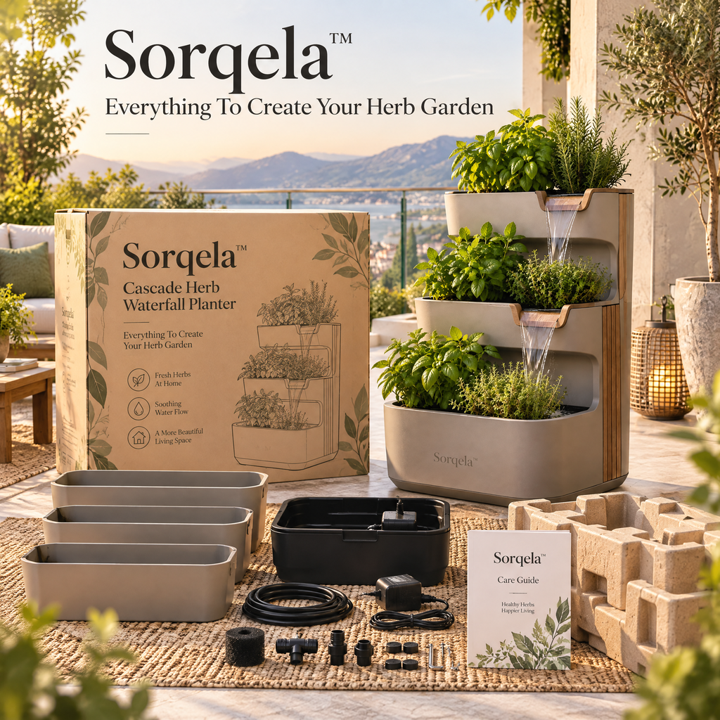 Sorqela™ Cascade Herb Waterfall Planter