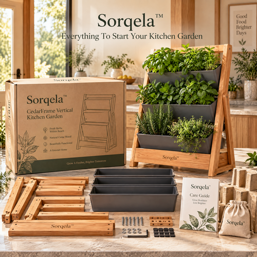 Sorqela™ Cedar Frame Vertical Herb Planter, 3-Piece Set