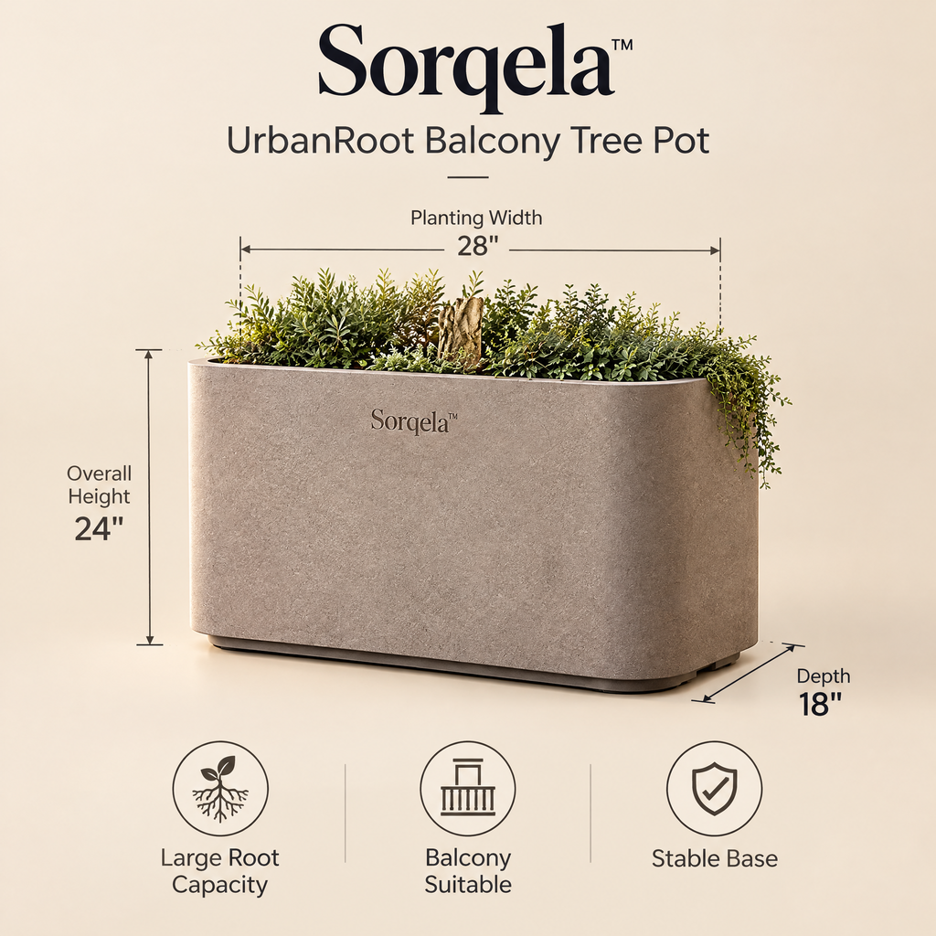 Sorqela™ UrbanRoot Balcony Tree Pot