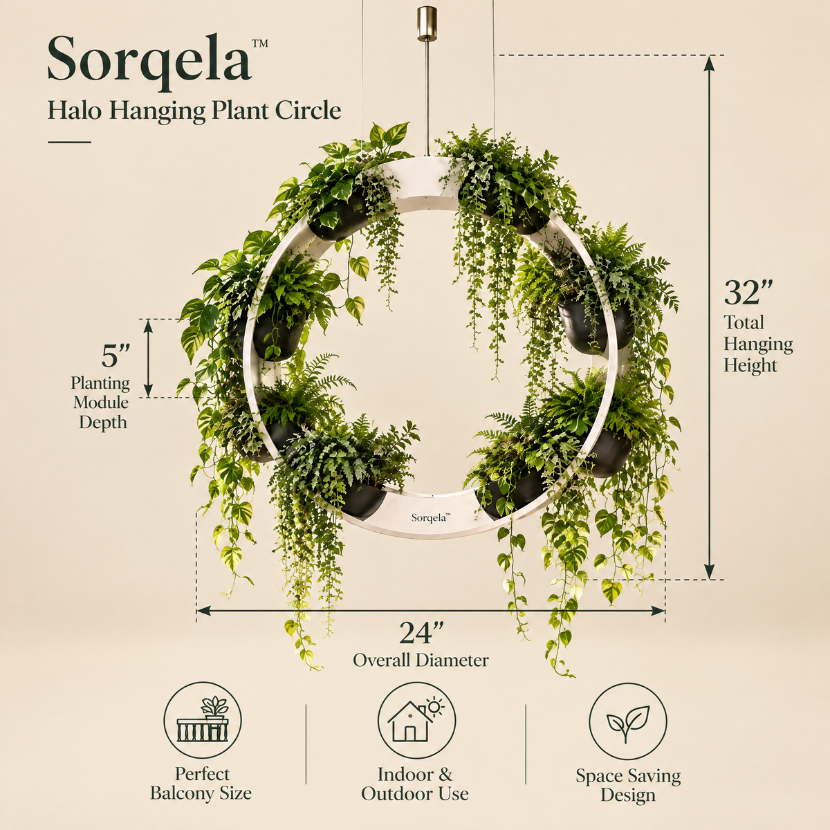 Sorqela™ Halo Hanging Plant Circle