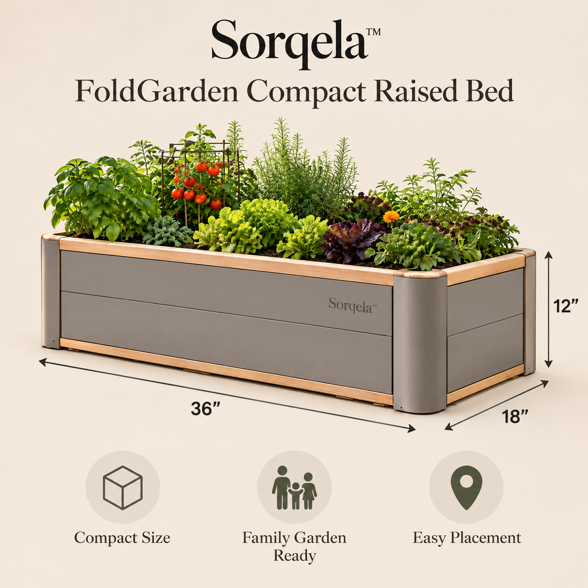 Sorqela™ FoldGarden Compact Raised Bed
