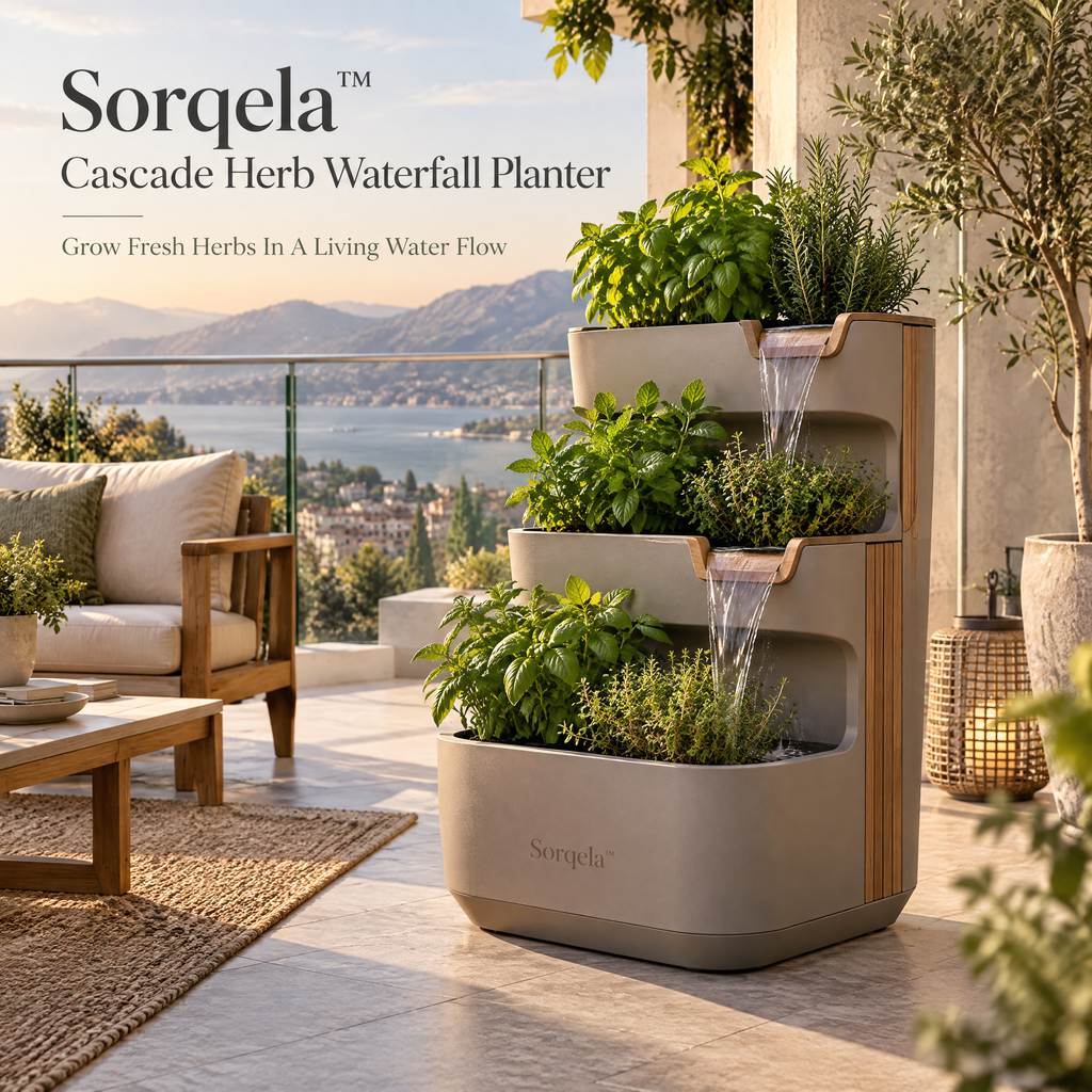Sorqela™ Cascade Herb Waterfall Planter