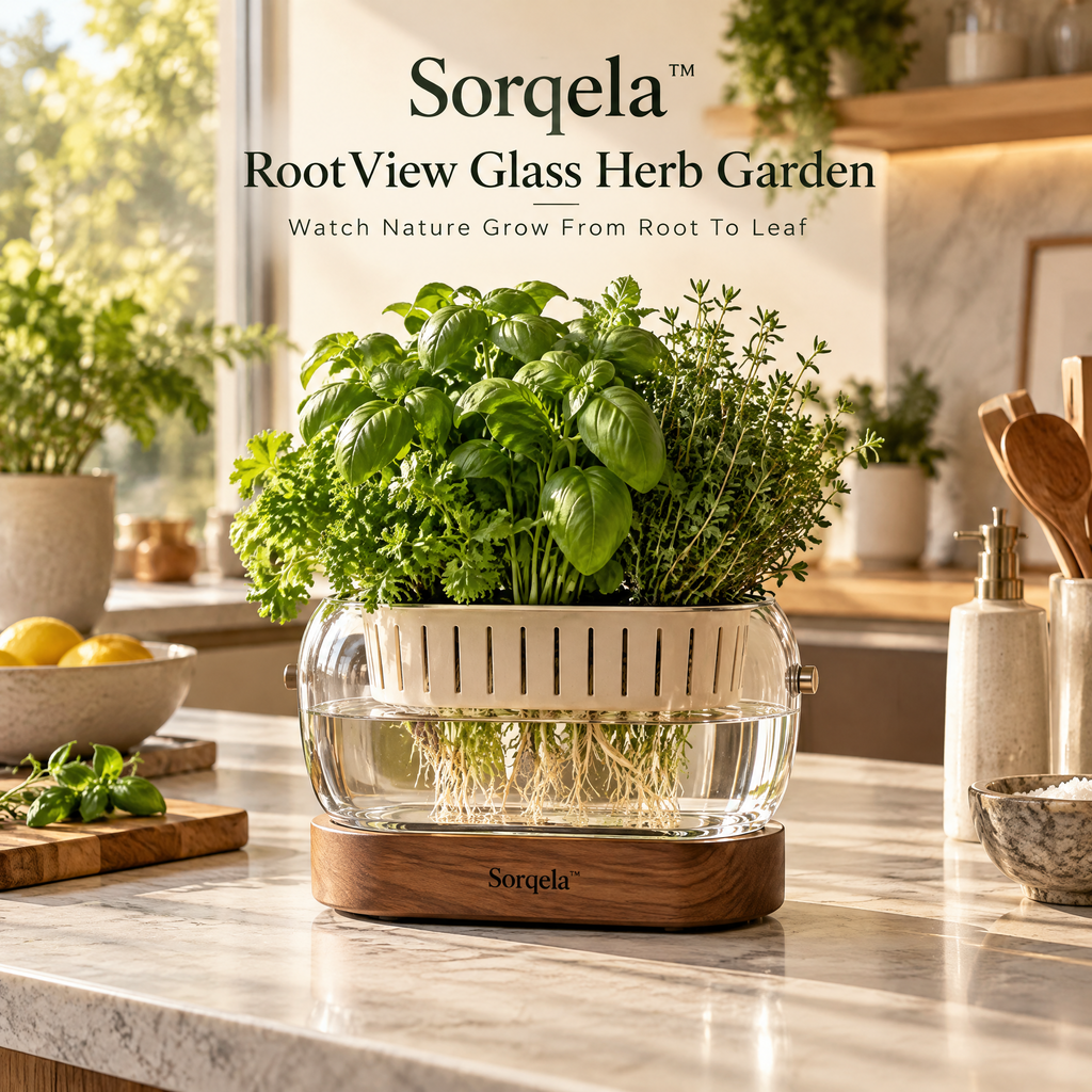 Sorqela™ RootView Glass Herb Garden