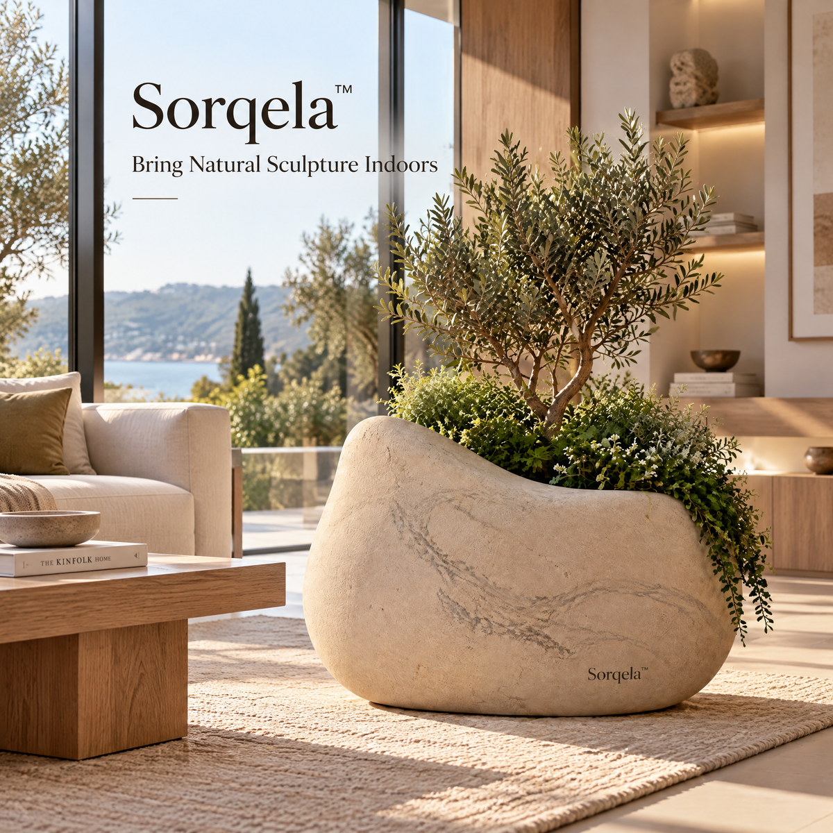 Sorqela™ LunaStone Sculptural Planter
