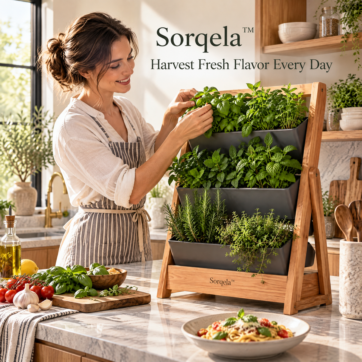 Sorqela™ Cedar Frame Vertical Herb Planter, 3-Piece Set