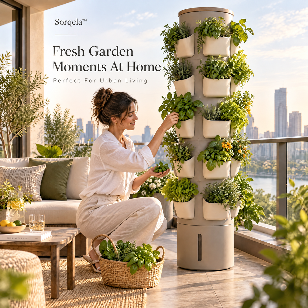 Sorqela™ TerraFlow Self-Watering Planter Tower