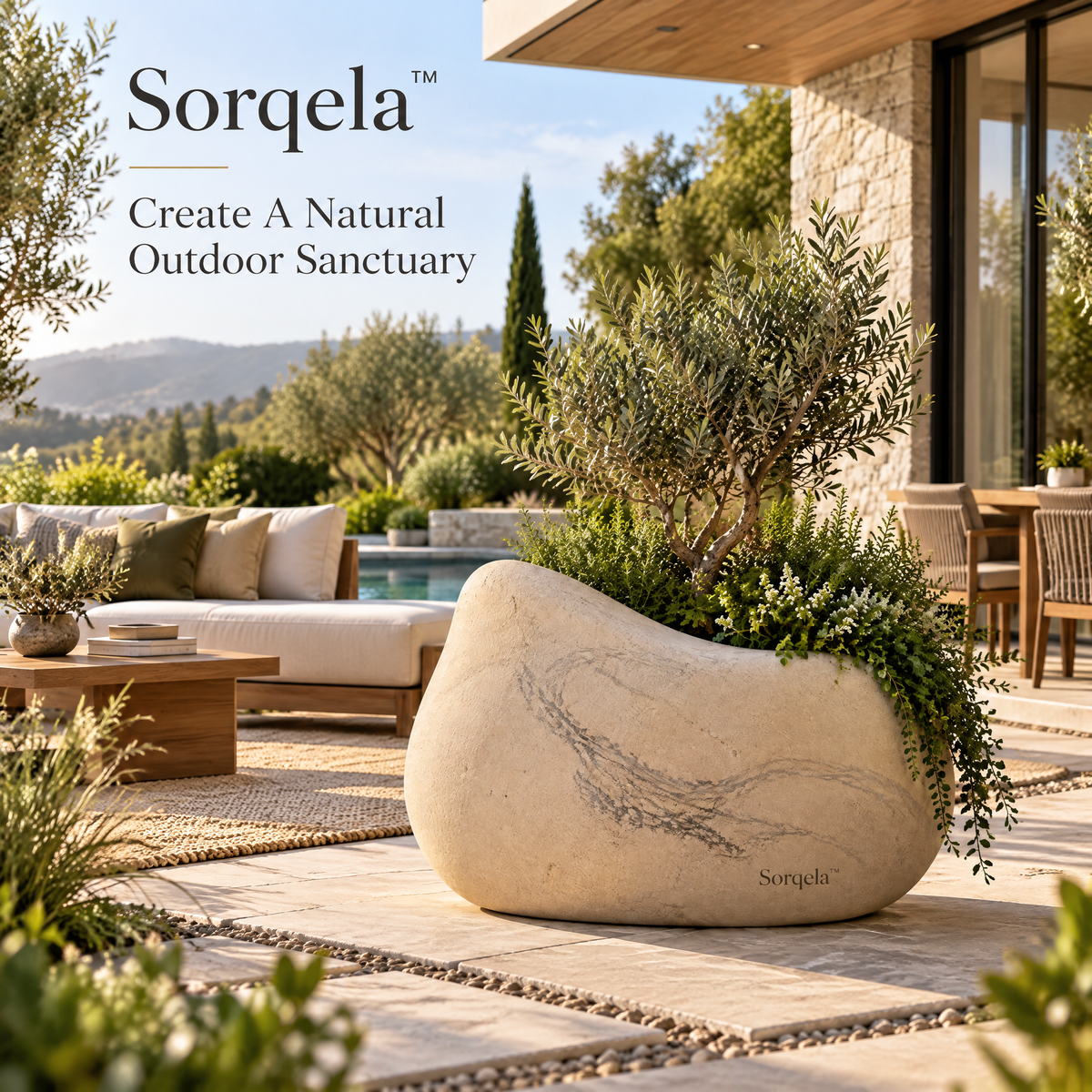 Sorqela™ LunaStone Sculptural Planter