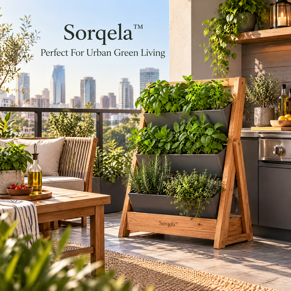 Sorqela™ Cedar Frame Vertical Herb Planter, 3-Piece Set