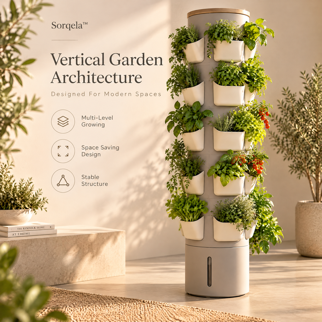 Sorqela™ TerraFlow Self-Watering Planter Tower